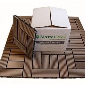 Садовый паркет из ДПК MasterDeck Венге 25х300х300 мм