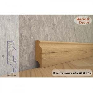 Плинтус Madest Decor из массива дуба 02-83-16 (пог. м)