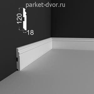 Плинтус Deartio P5.120.18 Белый под покраску 18х120х2070 мм (пог. м)