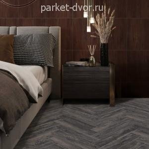 Виниловый SPC ламинат CronaFloor Herringbone H006 Дуб Бордо