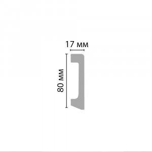 Плинтус Decomaster D235-16 17х80х2400 мм (пог. м)