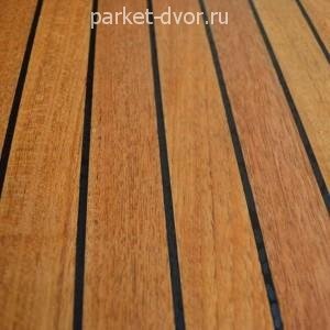 Массивная доска Ablux Ekzofloor Тик Масло герметик Sika 12х90 мм