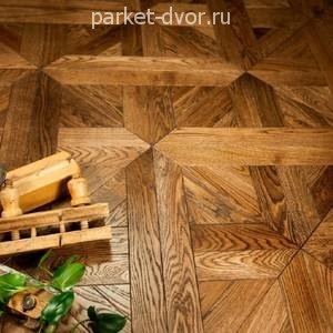 Инженерный модульный паркет Kochanelli Квадро Дуб Омбра 441х441х15 мм