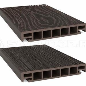Террасная доска SaveWood Salix-S R Тёмно-коричневый 25х163х4000 мм
