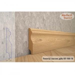 Плинтус Madest Decor из массива дуба 03-100-16 (пог. м)