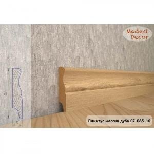 Плинтус Madest Decor из массива дуба 07-83-16 (пог. м)