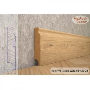 Плинтус Madest Decor из массива дуба 02-120-22 (пог. м)