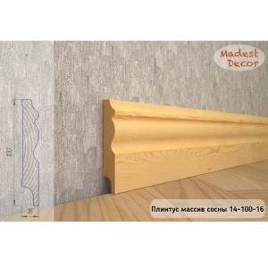 Плинтус Madest Decor из массива сосны 14-100-16 (пог. м)