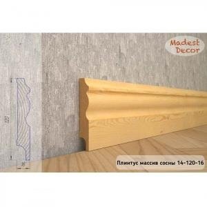 Плинтус Madest Decor из массива сосны 14-120-16 (пог. м)