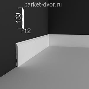 Плинтус Deartio P18.133.12 Белый под покраску 12х133х2070 мм (пог. м)