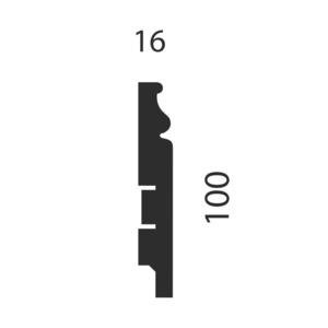 Плинтус МДФ CoSca Artiva AP10 16х100х2400 мм (пог. м)
