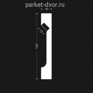 Плинтус Evrowood Белый PN 104 LED 16х100х2000 мм (пог. м)
