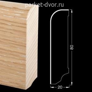 Плинтус шпонированный Tecnorivest Дуб арктика 20х80х2500 мм (пог. м)
