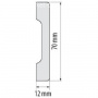 Плинтус Cezar Elegance LPC37 12х70х2440 мм (пог. м)