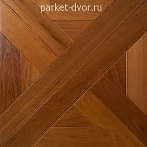 Инженерный модульный паркет Marco Ferutti Linea Тик Бирманский Браш 405х405х15 мм