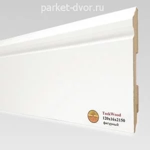 Плинтус TeckWood Белый фигурный 16х120х2150 мм (пог. м)