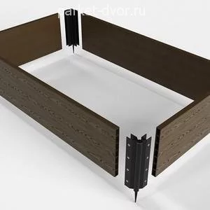 Грядочная доска ДПК Holzhof Тиснение 3D высокая 30х300х2950 мм