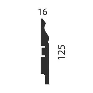 Плинтус МДФ CoSca Artiva AP21 16х125х2400 мм (пог. м)