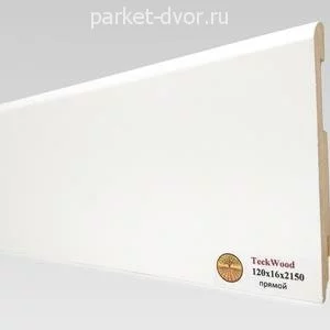 Плинтус TeckWood Белый прямой 16х120х2150 мм (пог. м)