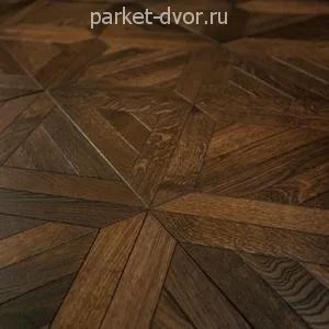 Инженерный модульный паркет Kochanelli Квадро Дуб Тёмный 441х441х15 мм