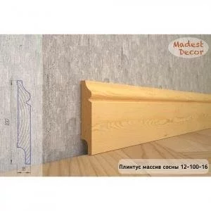 Плинтус Madest Decor из массива сосны 12-100-16 (пог. м)
