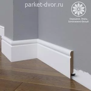 Плинтус Madest Decor 06-083-12 Белый 12х83 мм (пог. м)