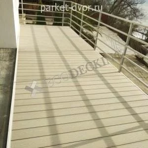 Террасная доска ДПК EcoDecking Praktik Слоновая кость 25х135х3000 мм