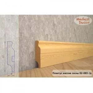 Плинтус Madest Decor из массива сосны 02-83-16 (пог. м)