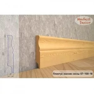Плинтус Madest Decor из массива сосны 07-100-18 (пог. м)