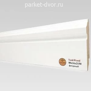 Плинтус TeckWood Белый фигурный 16х80х2150 мм (пог. м)