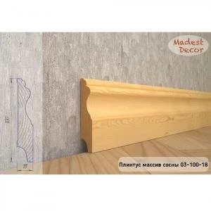 Плинтус Madest Decor из массива сосны 03-100-18 (пог. м)