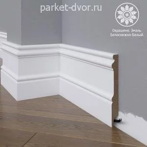 Плинтус Madest Decor 17-136-16 Белый 16х136 мм (пог. м)