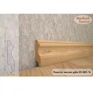 Плинтус Madest Decor из массива дуба 03-83-16 (пог. м)