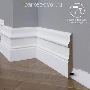 Плинтус Madest Decor 15-136-18 Под покраску 18х136 мм (пог. м)