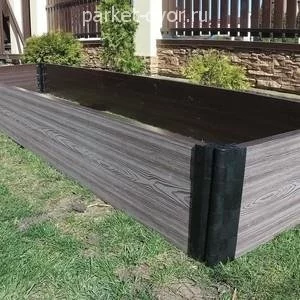 Грядочная доска ДПК Holzhof Тиснение 3D высокая 30х300х2950 мм
