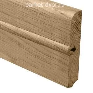 Плинтус Darvin Евро прямой с вставкой из массива дуба 17х120 мм (пог. м)
