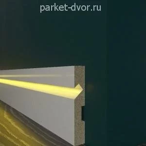 Плинтус Evrowood Белый PN 103 LED 16х100х2000 мм (пог. м)
