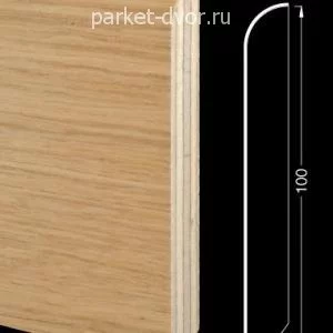 Плинтус шпонированный Tecnorivest Дуб белёный 15х100х2500 мм (пог. м)