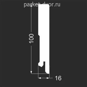 Плинтус Deartio P6.100.16 Белый под покраску 16х100х2070 мм (пог. м)