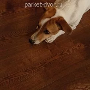 Паркетная доска Amber Wood Классика Ясень Шоколад Браш