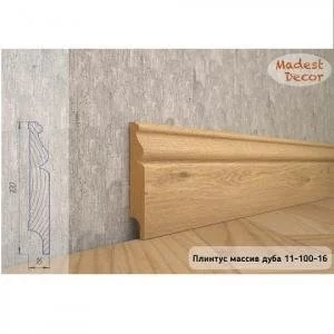 Плинтус Madest Decor из массива дуба 11-100-16 (пог. м)