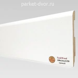 Плинтус TeckWood Белый прямой 16х100х2150 мм (пог. м)